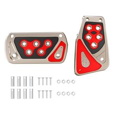 CARFU AC-529A Pedale del freno della trasmissione automatica manuale New Energy per auto (rosso)