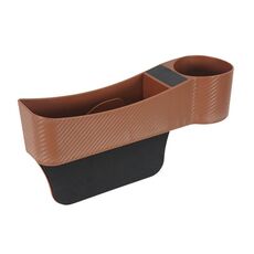 CARFU AC-2294 Car Seat Gap Scatola portaoggetti multifunzione (marrone)