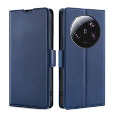 Per Xiaomi 13 Ultra 5G Custodia per telefono in pelle con chiusura laterale ultrasottile con fibbia laterale (blu)