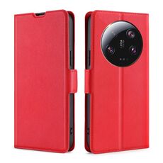Per Xiaomi 13 Ultra 5G Custodia per telefono in pelle a vibrazione orizzontale con fibbia laterale ultrasottile (rosso)