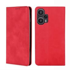 Custodia per telefono in pelle magnetica per Xiaomi Redmi Note 12 Turbo Skin Feel (rosso)