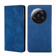 Custodia per telefono in pelle magnetica per Xiaomi 13 Ultra 5G Skin Feel (blu)