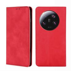 Custodia per telefono in pelle magnetica per Xiaomi 13 Ultra 5G Skin Feel (rossa)