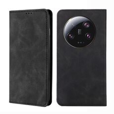 Custodia per telefono in pelle magnetica per Xiaomi 13 Ultra 5G Skin Feel (nera)