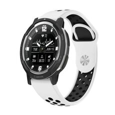 Per Garmin Instinct Crossover 22mm Cinturino sportivo in silicone traspirante (bianco + nero)