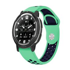 Per Garmin Instinct Crossover Solar 22mm Cinturino sportivo in silicone traspirante (verde menta + blu notte)