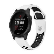 Per Garmin Forerunner 945 Cinturino sportivo in silicone traspirante da 22 mm (bianco + nero)