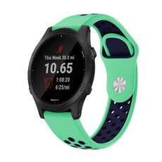 Per Garmin Forerunner 945 Cinturino sportivo in silicone traspirante da 22 mm (verde menta + blu notte)