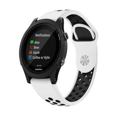 Per Garmin Forerunner 935 Cinturino sportivo in silicone traspirante da 22 mm (bianco + nero)
