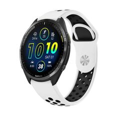 Per Garmin Forerunner 965 Cinturino sportivo in silicone traspirante da 22 mm (bianco + nero)