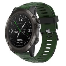 Per Garmin D2 Delta PX 26mm Cinturino in silicone stampato mimetico (verde militare + mimetico militare)