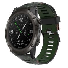 Per Garmin D2 Delta PX 26mm Cinturino in silicone stampato mimetico (verde militare + mimetico di bambù)
