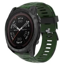 Per Garmin Tactix 7 Pro 26mm Cinturino in silicone stampato mimetico (verde militare + mimetico militare)