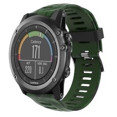 Per Garmin Fenix 3 Sapphire 26mm Cinturino in silicone stampato mimetico (verde militare + mimetico militare)