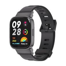 Per Redmi Watch 3 Mijobs Cinturino per orologio in TPU traspirante con foro piatto (nero)