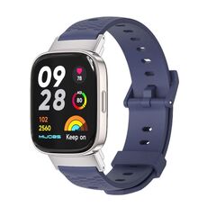 Per Redmi Watch 3 Mijobs cinturino in TPU con trama a nido d'ape (argento blu notte)