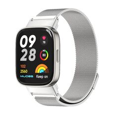 Per Redmi Watch 3 Mijobs Milan cinturino in metallo magnetico (argento)