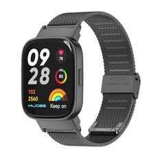Per Redmi Watch 3 Cinturino Mijobs Milan con fibbia in metallo (nero)