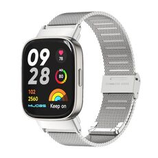 Per Redmi Watch 3 Mijobs Cinturino per orologio in metallo con fibbia Milano (argento)