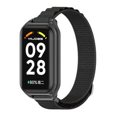 Per Redmi Band 2 Mijobs Cinturino in nylon traspirante con guscio in metallo (nero)