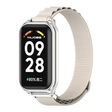Per Redmi Band 2 Mijobs Cinturino in nylon traspirante con guscio in metallo (grigio argento)