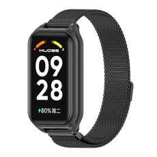 Per Redmi Band 2 Mijobs Metal Shell + cinturino in metallo magnetico Milan (nero)