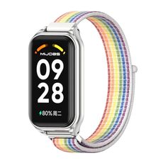 Per Redmi Band 2 Mijobs Cinturino in nylon traspirante con cinturino in metallo traspirante (argento colorato)