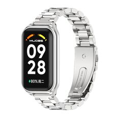 Per Redmi Band 2 Mijobs scocca in metallo + cinturino in acciaio inossidabile a tre sfere (argento)