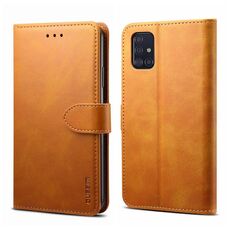 Per Samsung Galaxy A33 5G GUSSIM Custodia per telefono in pelle a conchiglia orizzontale (cachi)