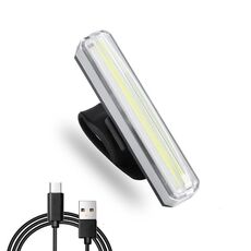 Fanale posteriore per bicicletta USB Ricaricabile Impermeabile Night Riding Warning Light (Bianco)