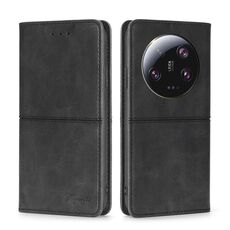 Per Xiaomi 13 Ultra 5G Custodia in pelle magnetica per texture mucca (nera)