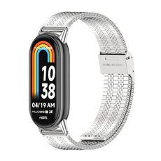 Per cinturino di ricambio in acciaio inossidabile Xiaomi Mi Band 8 Mijobs (argento)