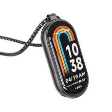 Per Xiaomi Mi Band 8 Mijobs Collana con orologio in acciaio inossidabile con ciondolo in metallo (nero)