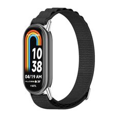 Per cinturino in nylon traspirante Xiaomi Mi Band 8 Mijobs (argento nero)