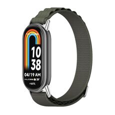 Per cinturino in nylon traspirante Xiaomi Mi Band 8 Mijobs (argento verde)