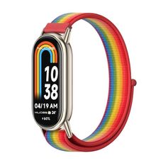 Per cinturino per orologio Xiaomi Mi Band 8 Mijobs in nylon traspirante (oro arcobaleno chiaro)