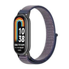 Per cinturino per orologio Xiaomi Mi Band 8 Mijobs in nylon traspirante (blu notte nero)