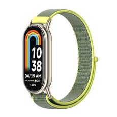 Per cinturino per orologio Xiaomi Mi Band 8 Mijobs in nylon traspirante (giallo brillante oro chiaro)