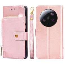 Custodia per cellulare in pelle con cerniera Xiaomi 13 Ultra 5G (oro rosa)