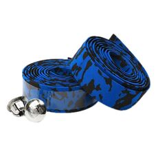 Cinturini per manubrio curvo per bicicletta mimetica (blu nero)