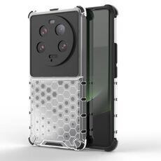 Per Xiaomi 13 Ultra antiurto a nido d'ape PC + custodia per telefono in TPU (bianca)