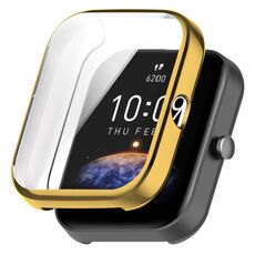 Per Amazfit Bip 3 / Bip 3 Pro Custodia protettiva universale per orologio galvanico in TPU a copertura totale (oro)