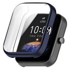 Per Amazfit Bip 3 / Bip 3 Pro Custodia protettiva universale per orologio galvanico in TPU a copertura totale (blu notte)