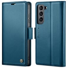 Per Samsung Galaxy S22 + 5G CaseMe 023 Butterfly Buckle Litchi Texture RFID Custodia in pelle antifurto (blu)