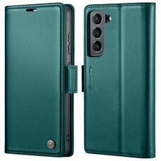 Per Samsung Galaxy S22 + 5G CaseMe 023 Butterfly Buckle Litchi Texture RFID Custodia in pelle antifurto (blu perlato)