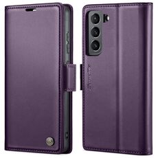 Per Samsung Galaxy S22 + 5G CaseMe 023 Butterfly Buckle Litchi Texture Custodia in pelle antifurto RFID (viola perlato)