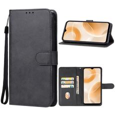 Custodia per telefono in pelle per Ulefone Note 15 (nera)