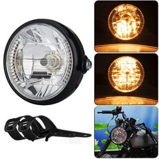 Funzione sterzata anello angelo faro LED 7 pollici moto con staffa (diametro ammortizzatore 35-43 mm)