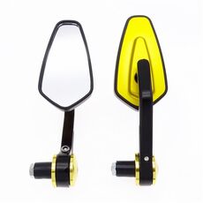 Maniglia per moto Specchietto retrovisore in ciliegio interamente in alluminio (oro)