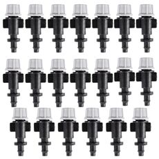 20 pz TF-118 Giardinaggio Irrigazione Sistema di irrigazione a goccia Set Accessori Gancio singolo Connessione 4/7mm Capillare (Grigio)